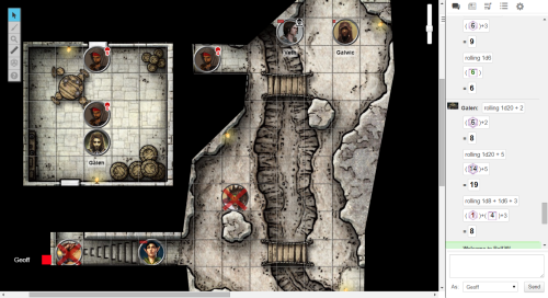 Player view of Roll20 virtual tabletop.